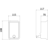 Mexen Purio-U дозатор за течен сапун 800 ml, черен мат - 70K631-70