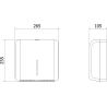 Mexen Verno-E диспенсър за хартиени кърпи, черен мат - 70K430-70