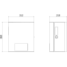Mexen Verno-Pro автоматичен дозатор за хартиени кърпи, матово черен - 70K300-70