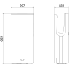 Mexen Ventaro-Max джобен сешоар за ръце, 1650 W, сребърен - 70K022-01