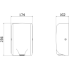 Mexen Ventaro-Uh Slim сешоар за ръце, 700 W, инокс - 70K033-01