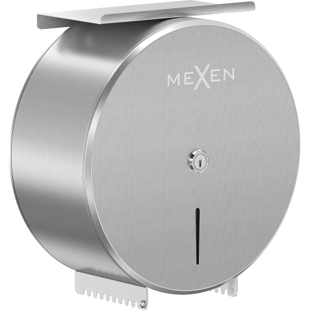 Mexen Spira-H+ държач за тоалетна хартия с рафт за телефон, инокс - 70K561-01
