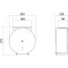 Mexen Spira-H+ държач за тоалетна хартия с рафт за телефон, инокс - 70K561-01