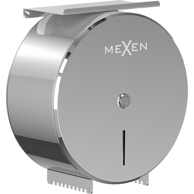 Mexen Spira-H+ държач за тоалетна хартия с рафт за телефон, хром - 70K561-00