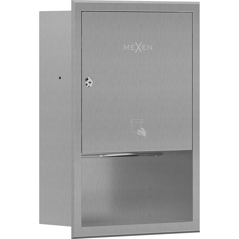 Mexen Linox вграден контейнер за хартиени кърпи, инокс - 70K003-01