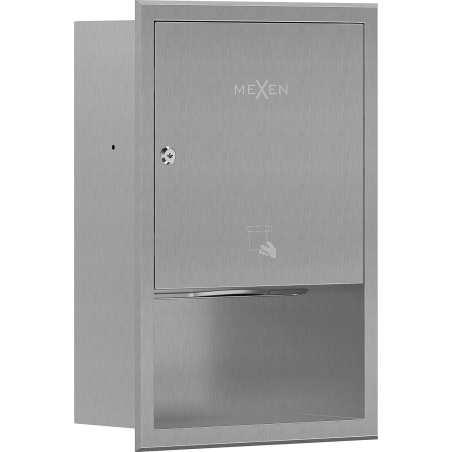 Mexen Linox вграден контейнер за хартиени кърпи, инокс - 70K003-01