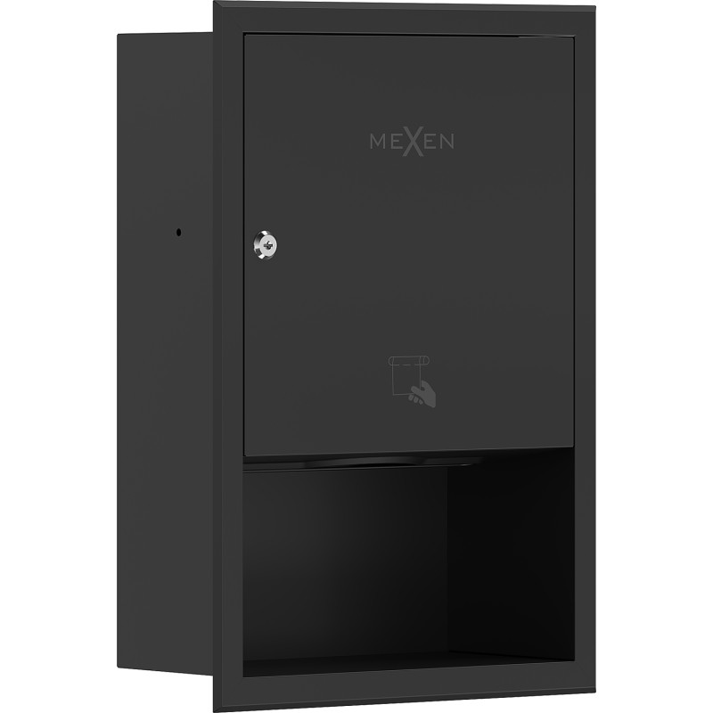 Mexen Linox вградена кутия за хартиени кърпи, черен мат - 70K003-70