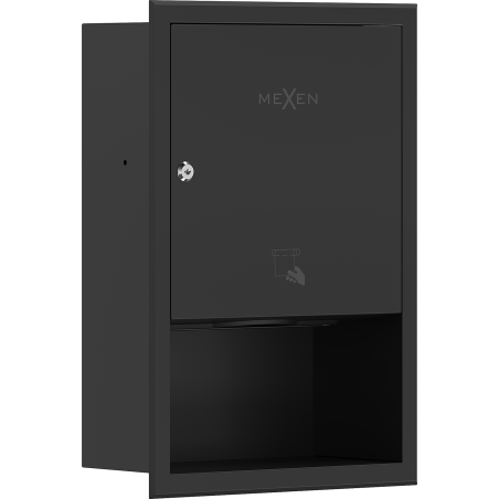 Mexen Linox вградена кутия за хартиени кърпи, черен мат - 70K003-70