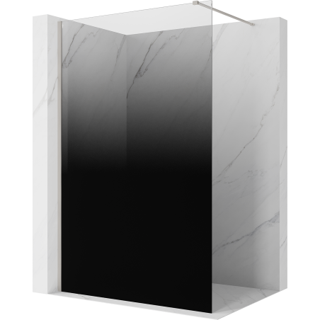 Mexen Kioto душ-панел Walk-in 120 x 200 cm, омбре черна 8 mm, четкан никел - 800-120-101-97-76