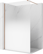 Mexen Kioto панел за душ Walk-in 130 x 200 cm, ombre бял 8 mm, четкана мед - 800-130-101-65-86