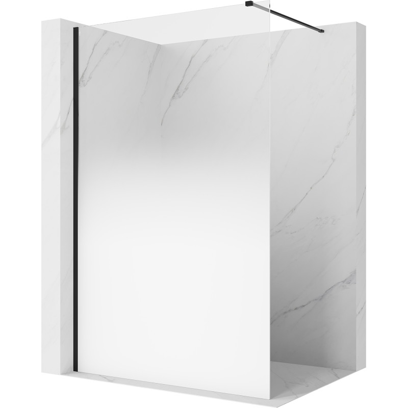Mexen Kioto душ стена Walk-in 110 x 200 cm, омбре бяла 8 mm, черна - 800-110-101-70-86
