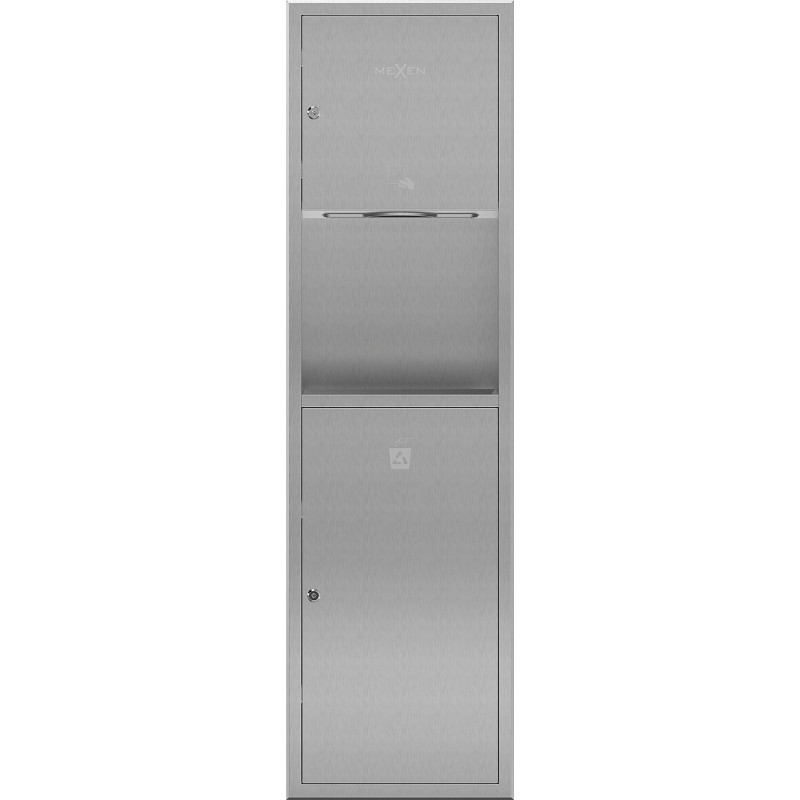 Mexen Linox вграден контейнер за хартиени кърпи с кош, inox - 70K003-01 - 70K002-01