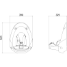 Mexen Mello детско сгъваемо столче за стена - 70K010-00 - 70K011-00