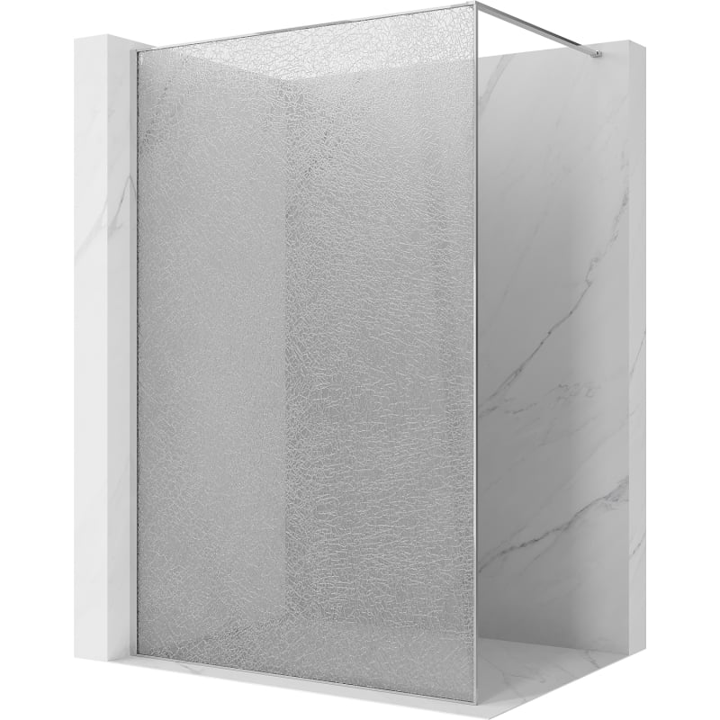 Mexen Kioto Душ-преграда Walk-in 120 x 200 см, прозрачен crackle 12 мм, хром - 800-120-101-01-04-X