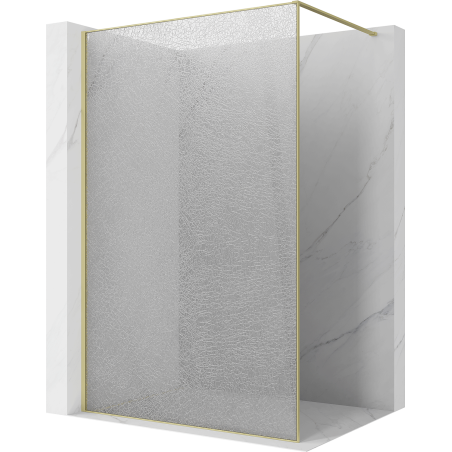 Mexen Kioto душ стена Walk-in 150 x 200 см, crackle прозрачен 12 мм, златна четка