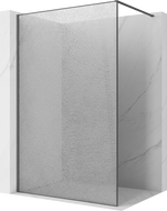 Mexen Kioto панел за душ Walk-in 80 x 200 cm, crackle прозрачно 12 mm, gun gray четкан