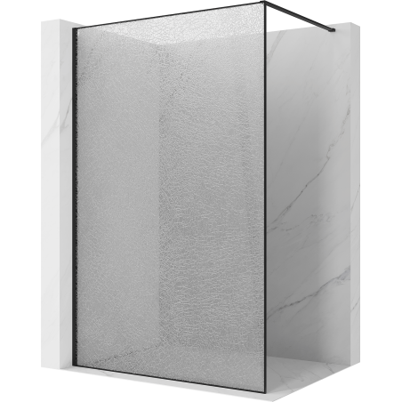 Mexen Kioto душ-преграда Walk-in 140 x 200 см, прозрачен кракъл 12 мм, черна