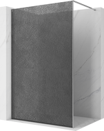 Mexen Kioto Душ параван Walk-in 90 x 200 cm, графит "crackle" 12 mm, хром - 800-090-101-01-44-X