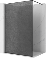 Mexen Kioto душ преграда Walk-in 150 x 200 см, crackle графит 12 мм, черна - 800-150-101-70-44-X