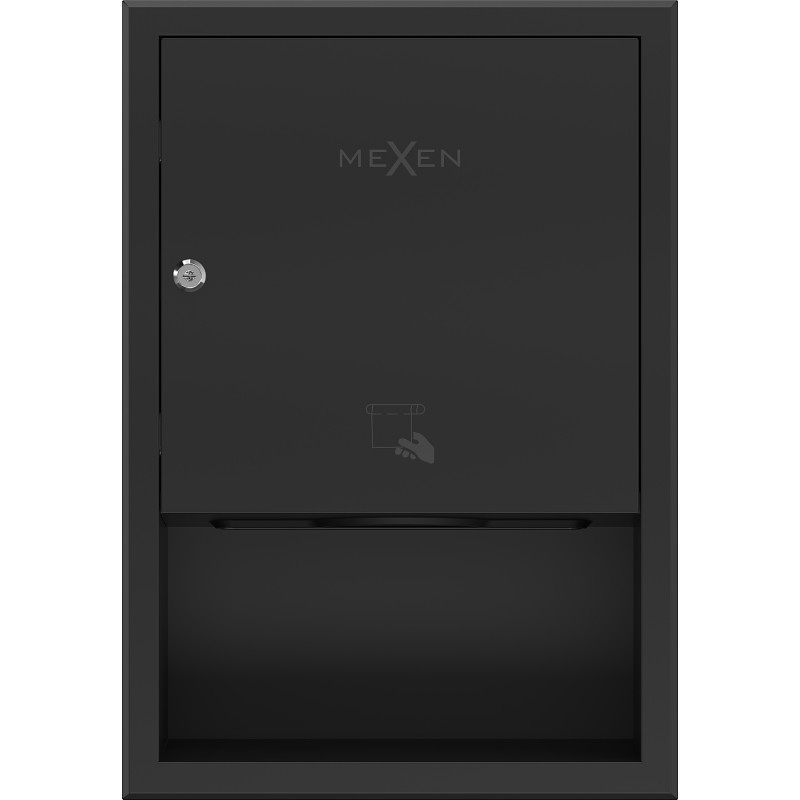 Mexen Linox вградена кутия за хартиени кърпи, черен мат - 70K003-70