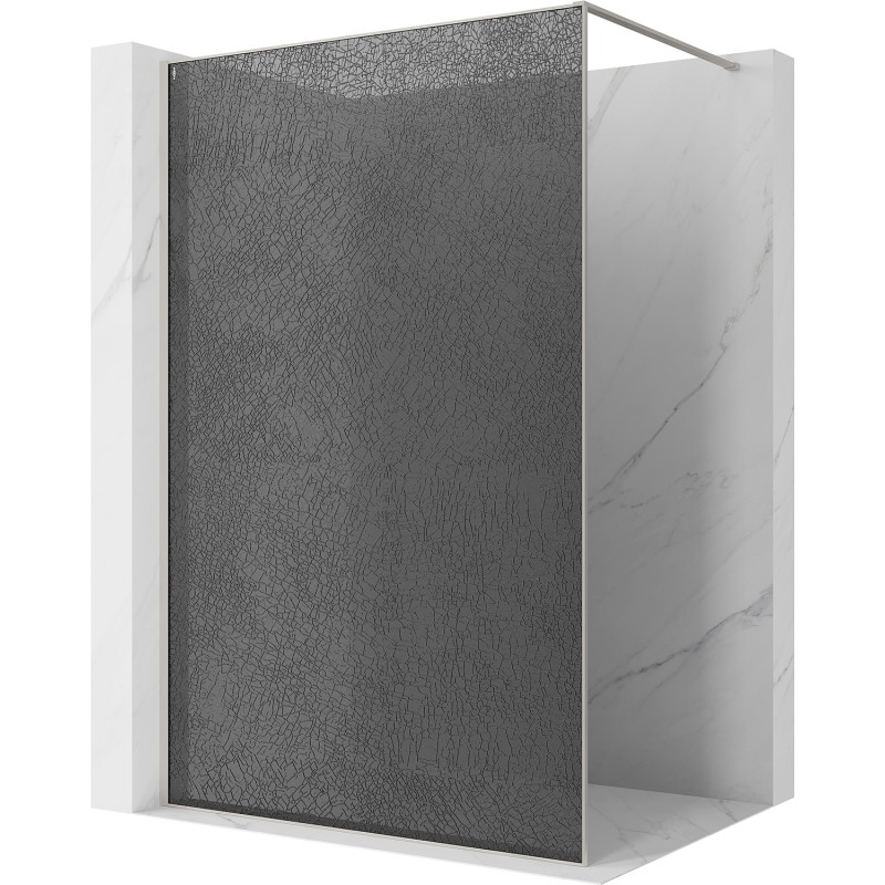 Mexen Kioto душ преграда Walk-in 130 x 200 cm, графитена пукнатина 12 mm, четкаван