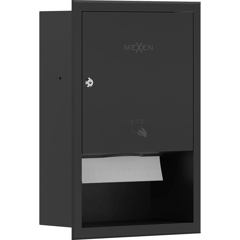 Mexen Linox вградена кутия за хартиени кърпи, черен мат - 70K003-70