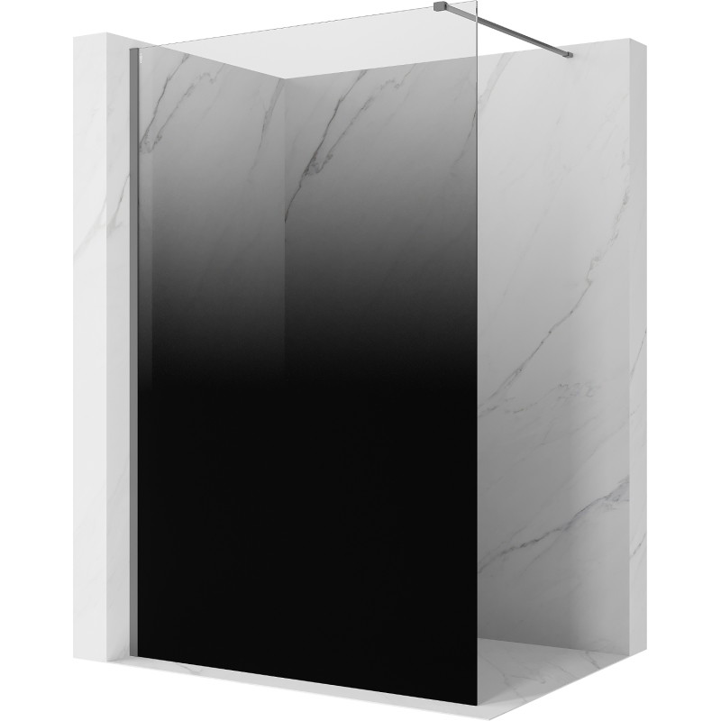 Mexen Kioto душ стена тип Walk-in 120 x 200 см, черен омбре 8 мм, gun metal - 800-120-101-95-76