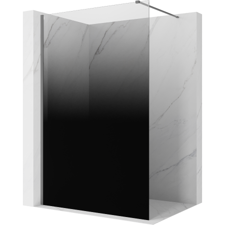 Mexen Kioto душ стена тип Walk-in 120 x 200 см, черен омбре 8 мм, gun metal - 800-120-101-95-76