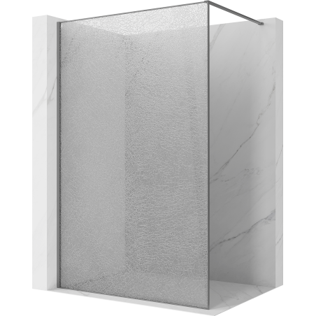 Mexen Kioto душ стена Walk-in 100 x 200 cm, прозрачно силиконово щупване 12 мм, gun metal