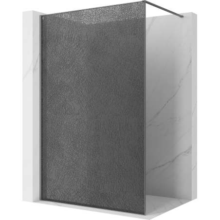Mexen Kioto Душ стена Walk-in 80 x 200 см, crackle графит 12 мм, gun metal - 800-080-101-95-44-X