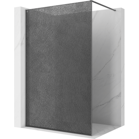 Mexen Kioto душ стена Walk-in 160 x 200 см, crackle графит 12 мм, gun metal - 800-160-101-95-44-X