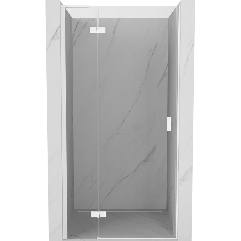 Mexen Mist-H L лява отваряема душ врата 100 см, прозрачна, бяла - 8A5L-100-000-20-00-L