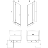 Mexen Mist-H L разстилаеми душ врати десни 105 см, прозрачни, четкано сиво