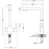 Гранитна мивка Mexen Vito 1-отделение с кухненски кран Duero, сив - 6503-71-671600-50