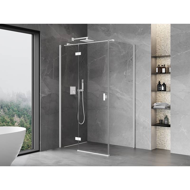 Mexen Mist-H T лява вратичка за душ кабина 110 x 80 см, прозрачна, бяла