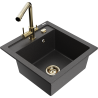 Mexen Vito гранитна кухненска мивка с 1 отделение с кухненски смесител Duero,