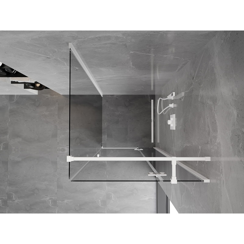 Mexen Mist-H T дясна врата за душ кабина 70 x 70 см, прозрачна, бяла - 8A5T-070-070-20-00-P