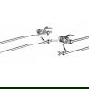 Mexen Estela двоен закачалка за кърпи, хром - 7011525-00