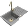 Mexen Pablo гранитна мивка с 1 отделение и отцедник и кухненски смесител