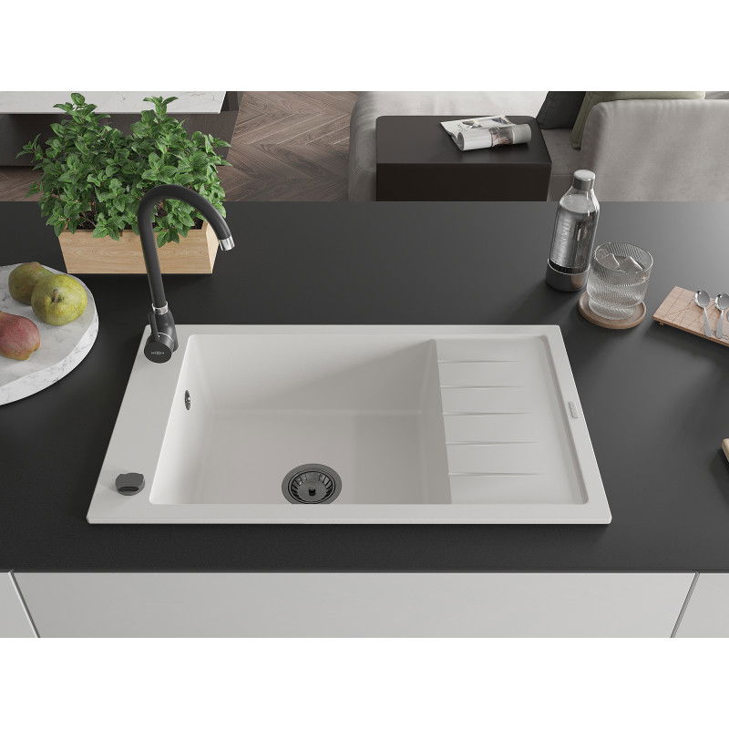 Mexen Elias гранитна кухненска мивка с 1 отделение със сушилник и кухненски