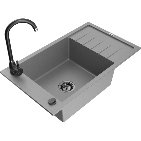 Mexen Elias гранитна кухненска мивка с 1 камера с отцеждач и кухненски