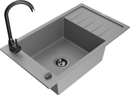 Mexen Elias гранитна кухненска мивка с 1 камера с отцеждач и кухненски