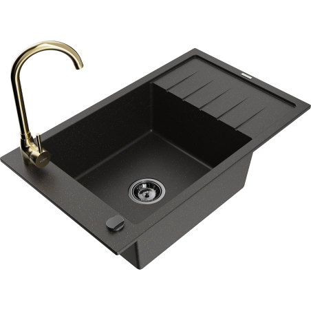 Mexen Elias гранитна мивка с 1 отделение с отцедник и кухненски смесител