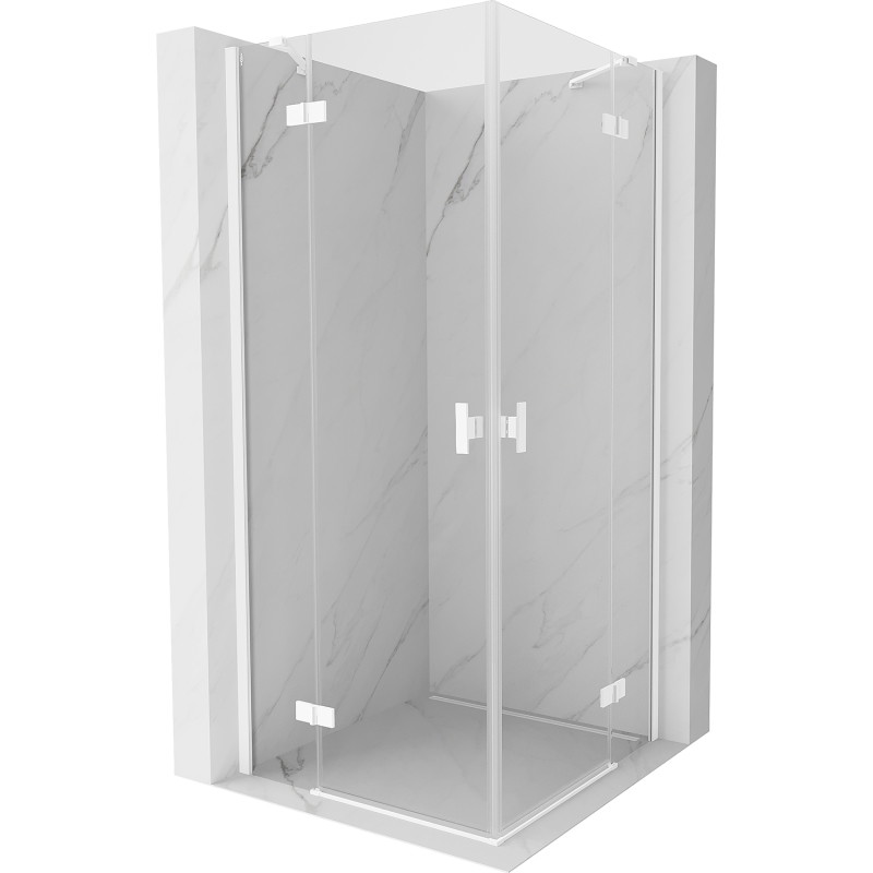 Mexen Mist-H Двойна душ кабина, 90 x 90 см, прозрачна, бяла - 8A5-090L-090P-20-00