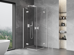 Mexen Mist-H Duo сгъваема душ кабина 70 x 70 см, прозрачна, хром - 8A5-070L-070P-01-00
