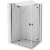 Mexen Mist-H Двоен душ кабина, отваряща се наляво 90 x 75 см, прозрачна, четкано