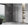 Mexen Mist-H Дуо ъглова душ кабина с панти 80 x 80 см, прозрачна, gun metal