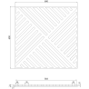 Mexen Linea 08 акустичен стенен панел 60 x 60 см (4 бр.), филц 9 мм, технически