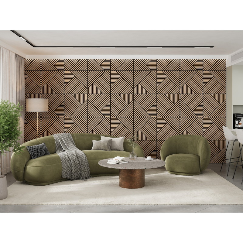 Mexen Linea 25 акустичен стенен панел 60 x 60 см (4 бр.), филц 9 мм, технически
