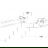 Mexen Estela двойна закачалка за хавлии, черна - 7011525-70